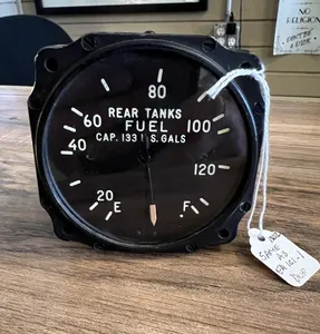 Vintage Aviation Indicator Liquidometer EA 101-9 Rear Tanks Fuel Neptune PV-1